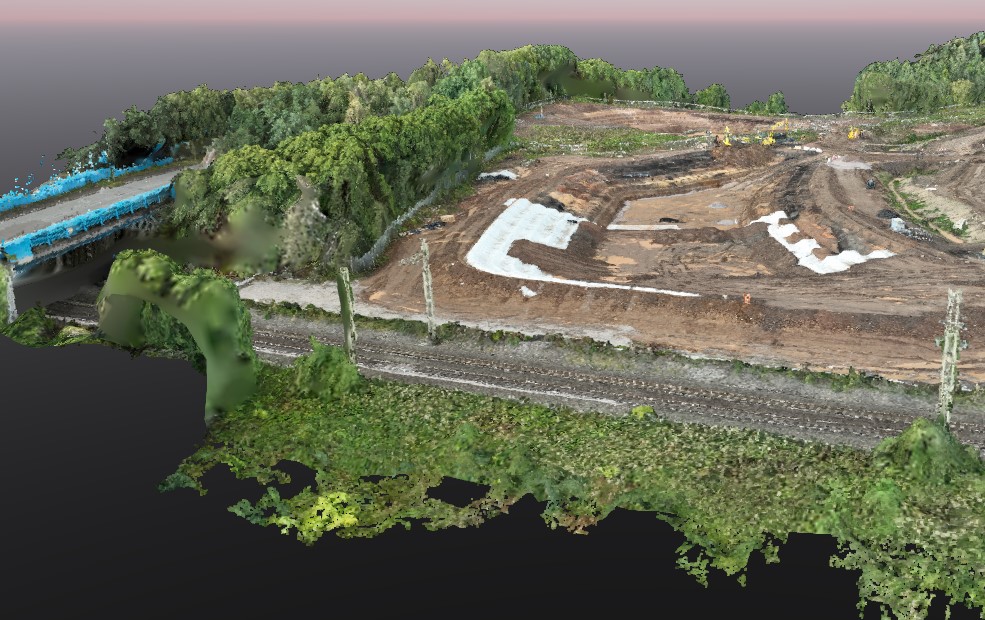 3D model produced from drone images
